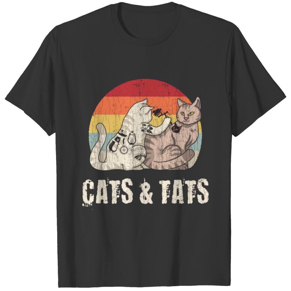 Cats And Tats T-Shirt Tattoo Cute Funny Gift T-shirt