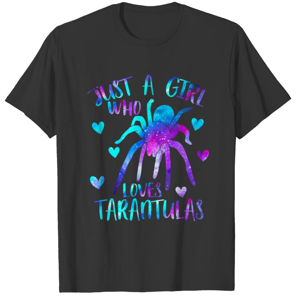 Just a Girl Who Loves Tarantulas Galaxy Spider T-shirt