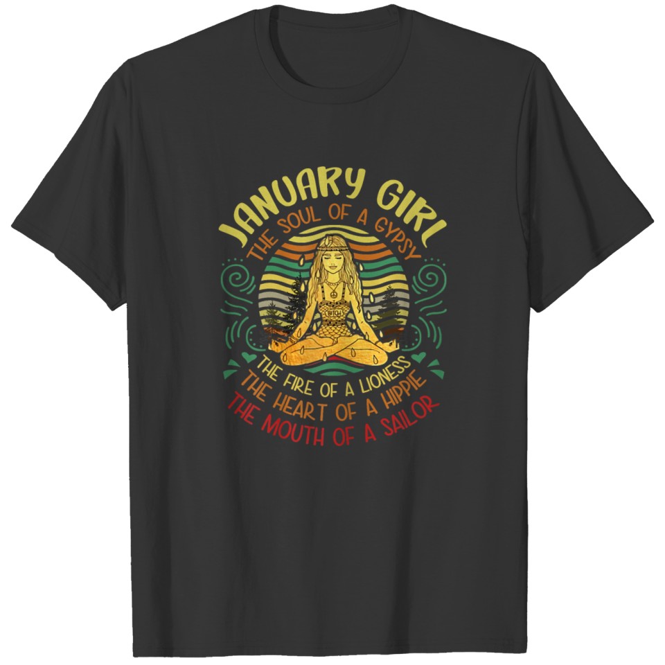 January Girl Gypsy Soul Vintage Yoga T Shirts