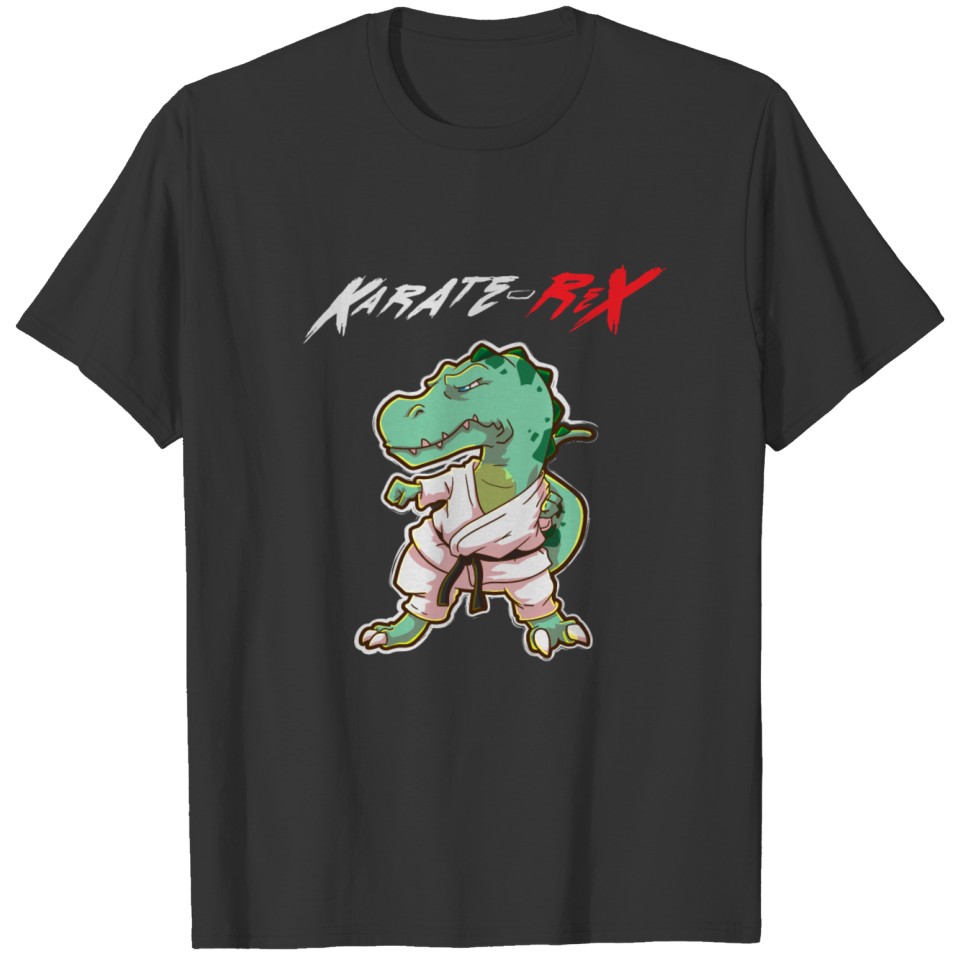 Dinosaur T-Rex Tyrannosaurus Karate Sport T Shirts