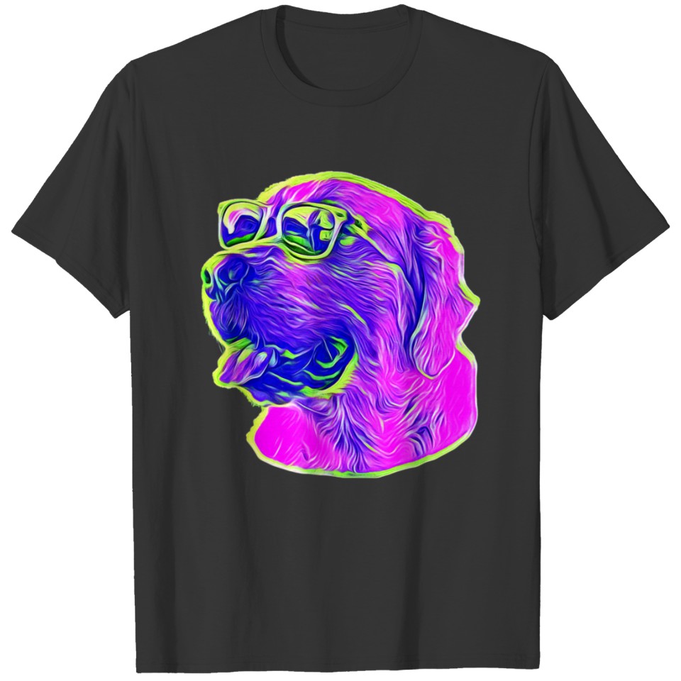 Lab Watercolor Art Painting Glasses gift Dog Lover T-shirt