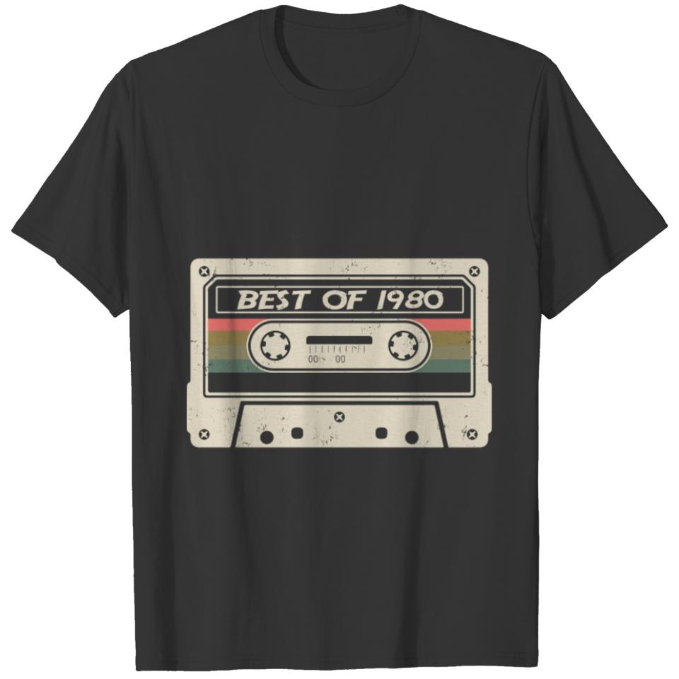Best of 1980 Birthday Gift Casette T-shirt