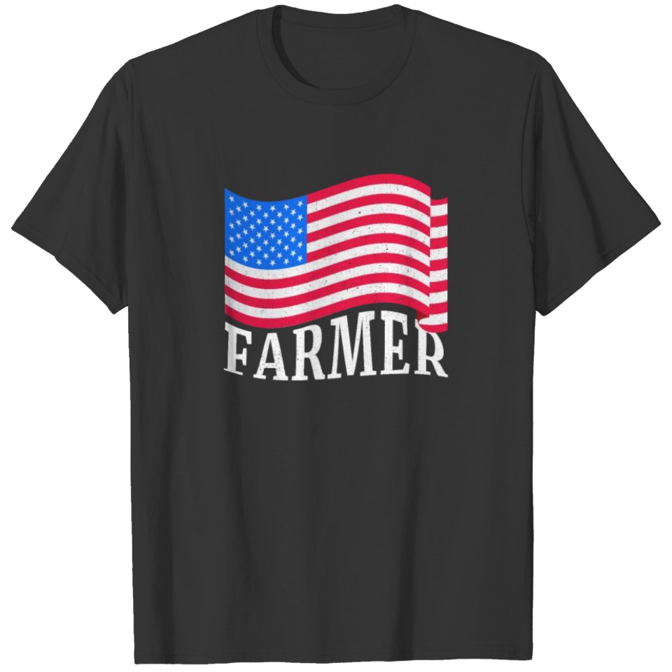 US American Farmer Design for Patriotic Farmers T Shirts