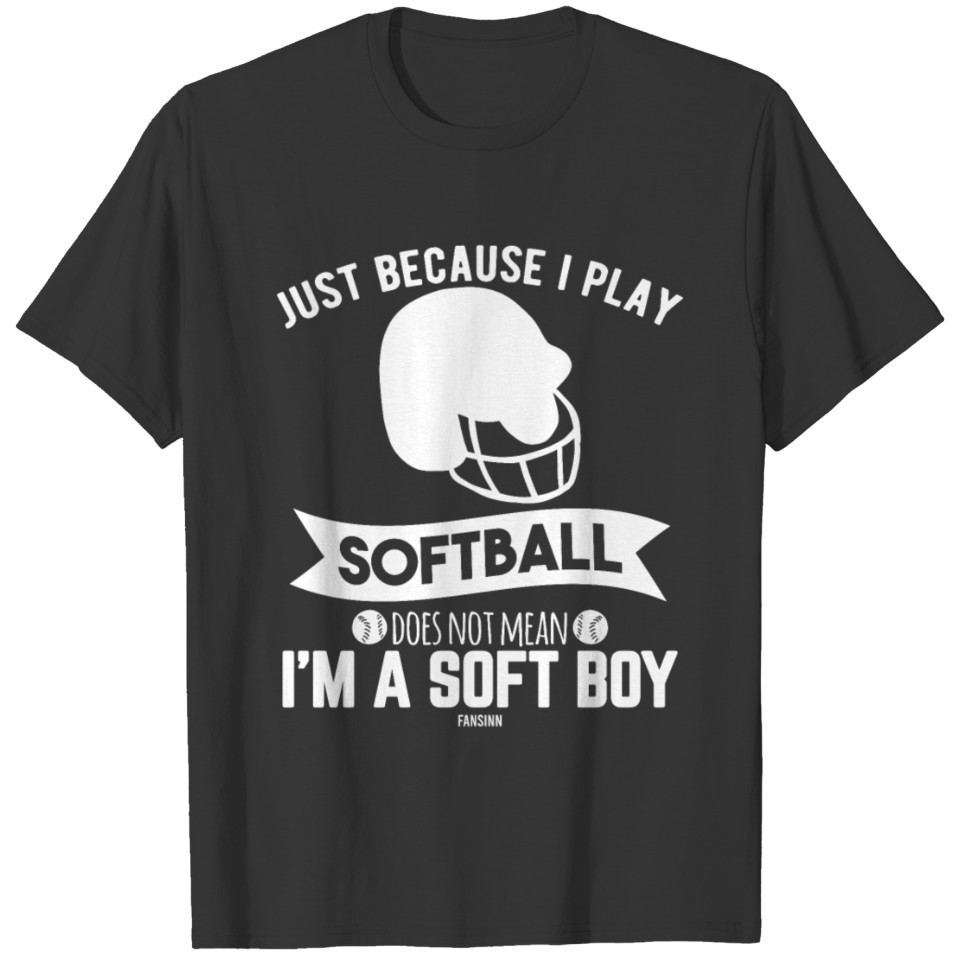 Men Young Softball father saying T Shirts