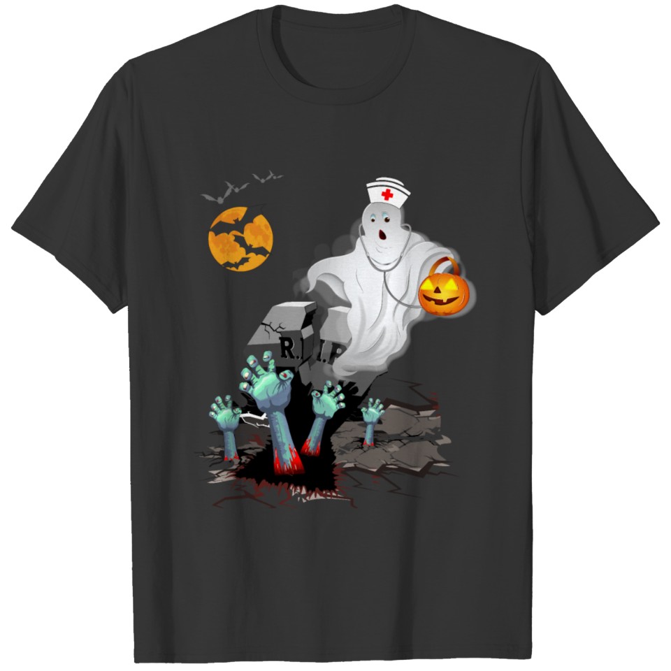Halloween With The Nurse Bring Pumkin Shirt T-shirt