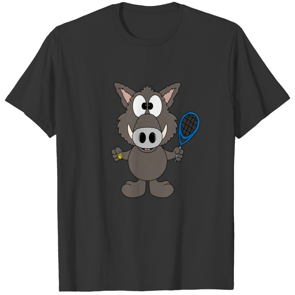 Wild Boar - Tennis - Sports - Kids - Baby - Comic T Shirts