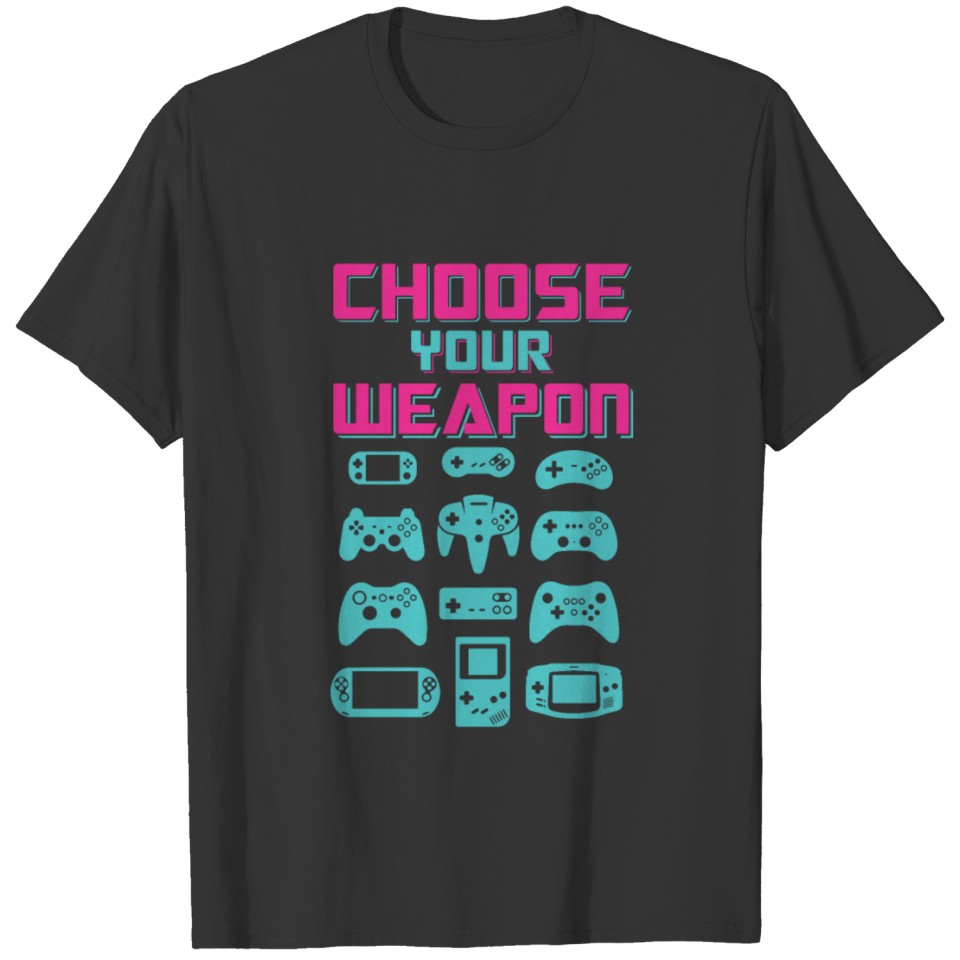 Gamer gamepad weapon T-shirt
