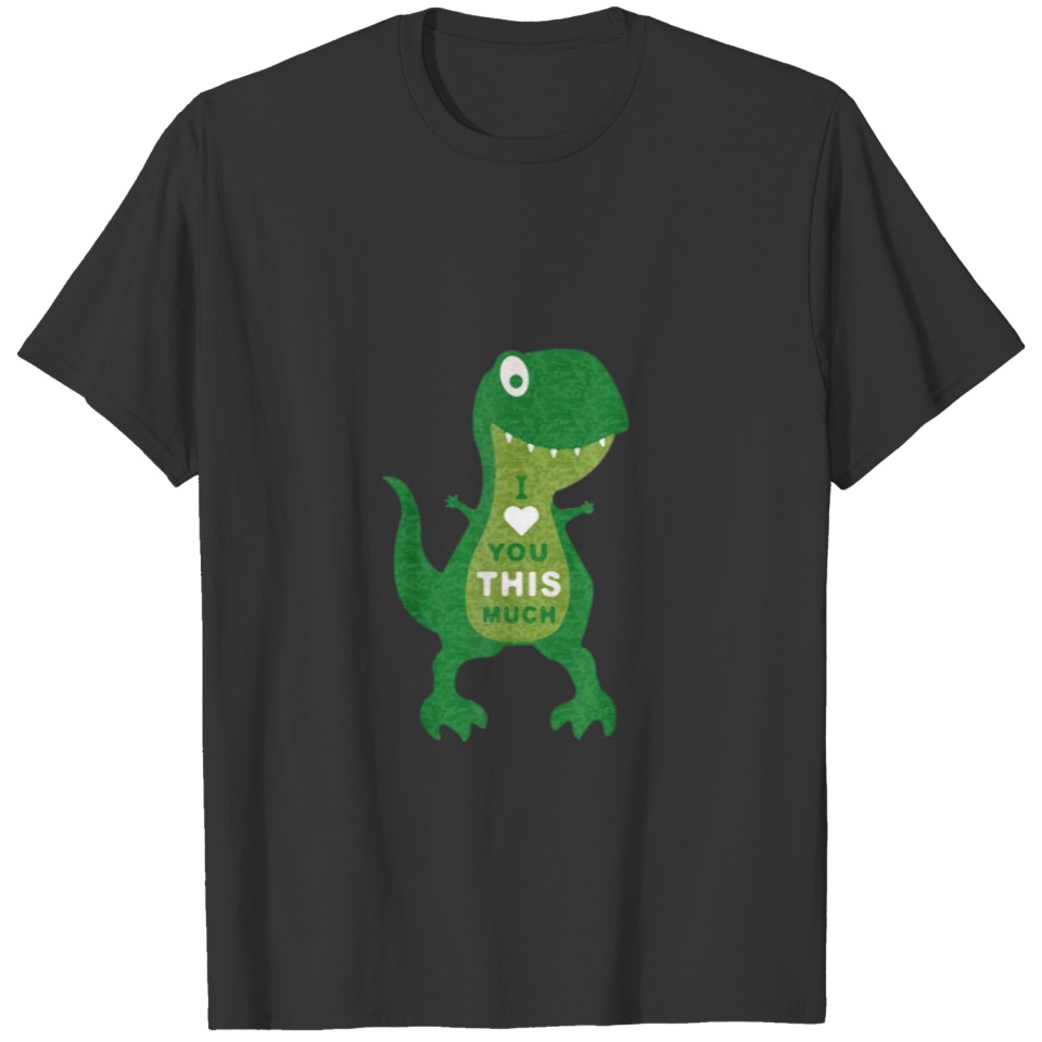 Dinosaur T Rex Happy Valentines Day I Love Funny T-shirt