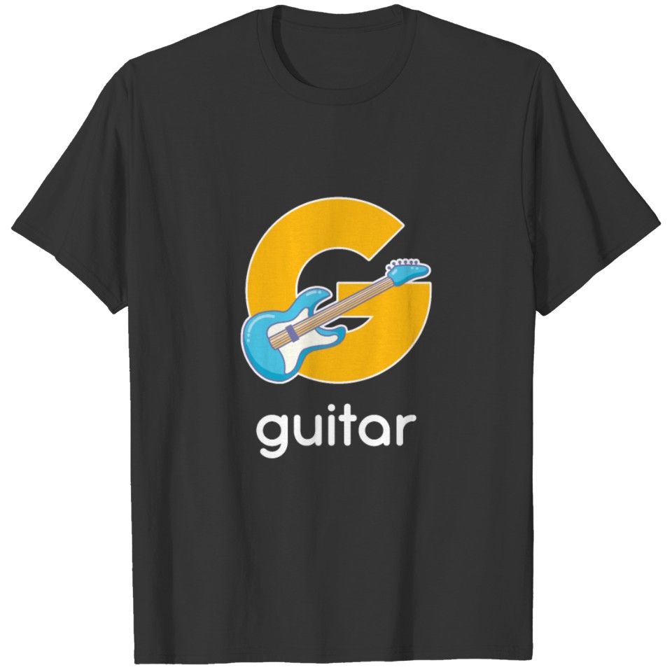 Guitar Alphabet Letter Music Instrument Lover T-shirt