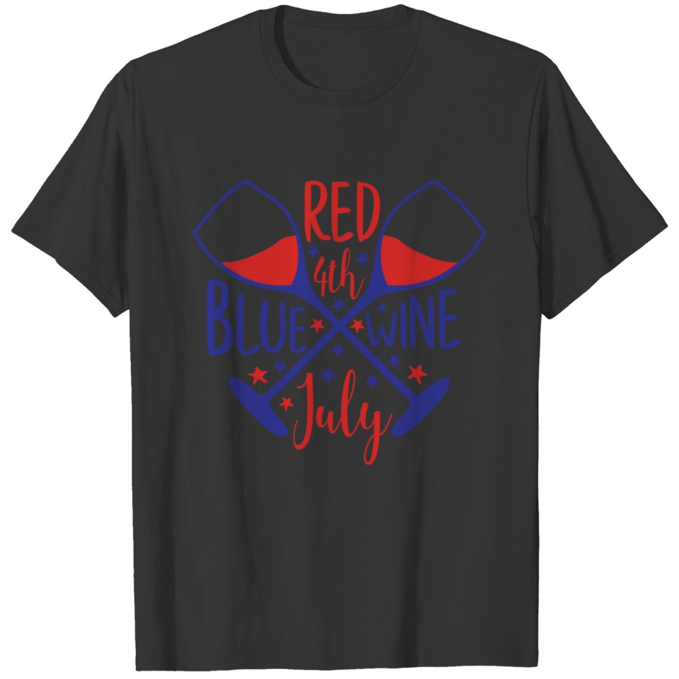 Red Blue Wine T Shirts