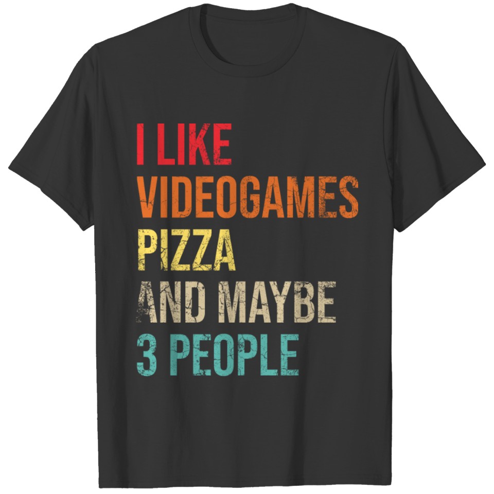 Gamer Gaming Pizza Funny Gift T-shirt