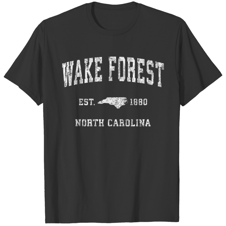 Wake Forest North Carolina Nc Vintage Athletic Spo T Shirts