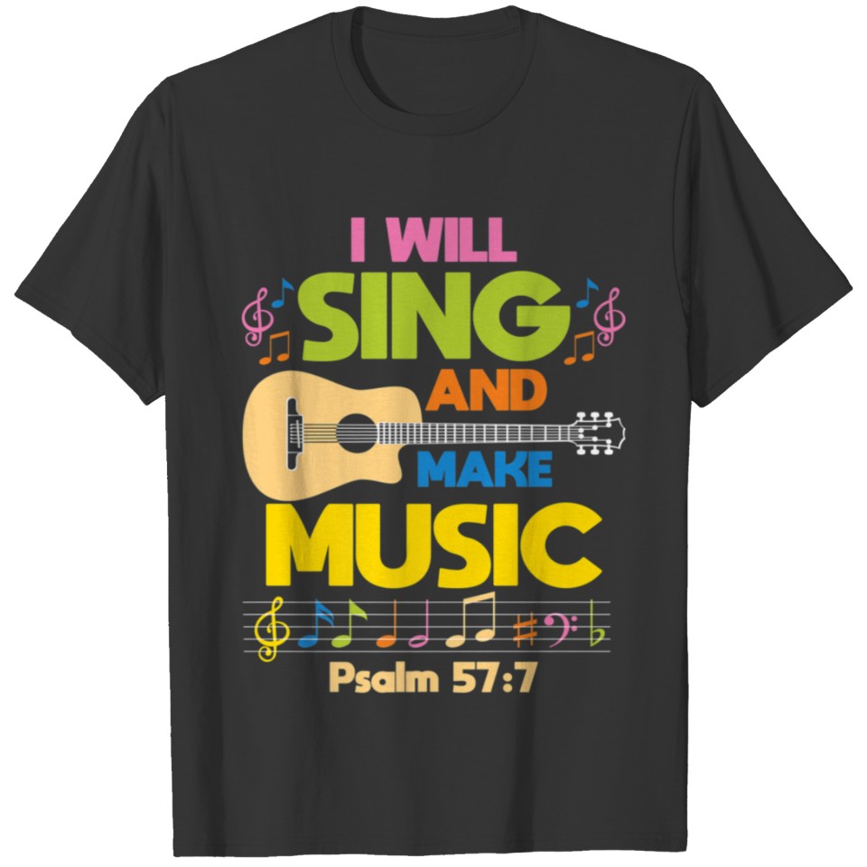 Christian Music Church Singer Guitar Jesus Rock Ba T-shirt