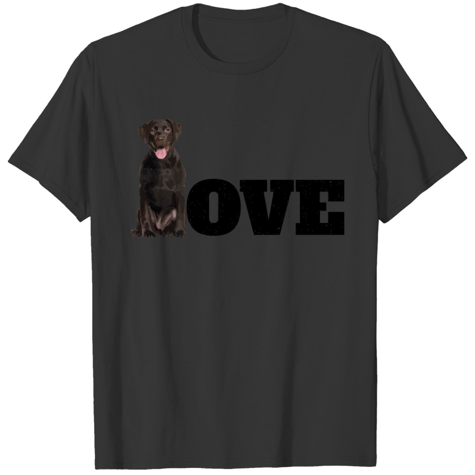 Chocolate Black Lab Retriever Dog Pooch T Shirts