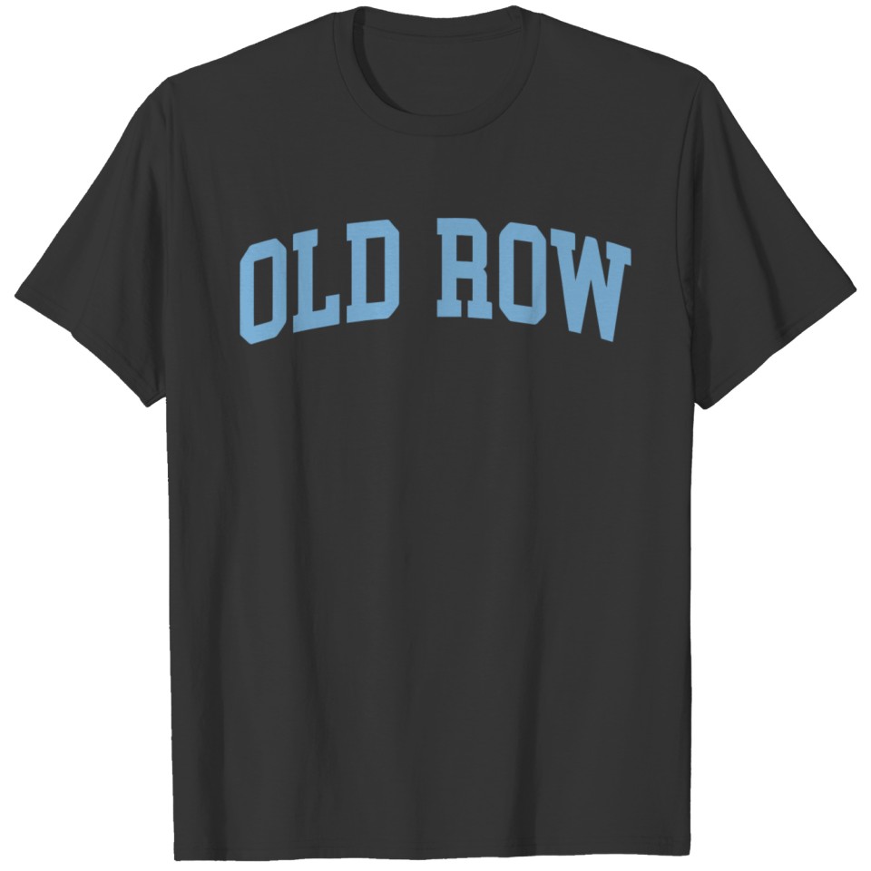 Old Row University Carolina Blue Text T Shirts