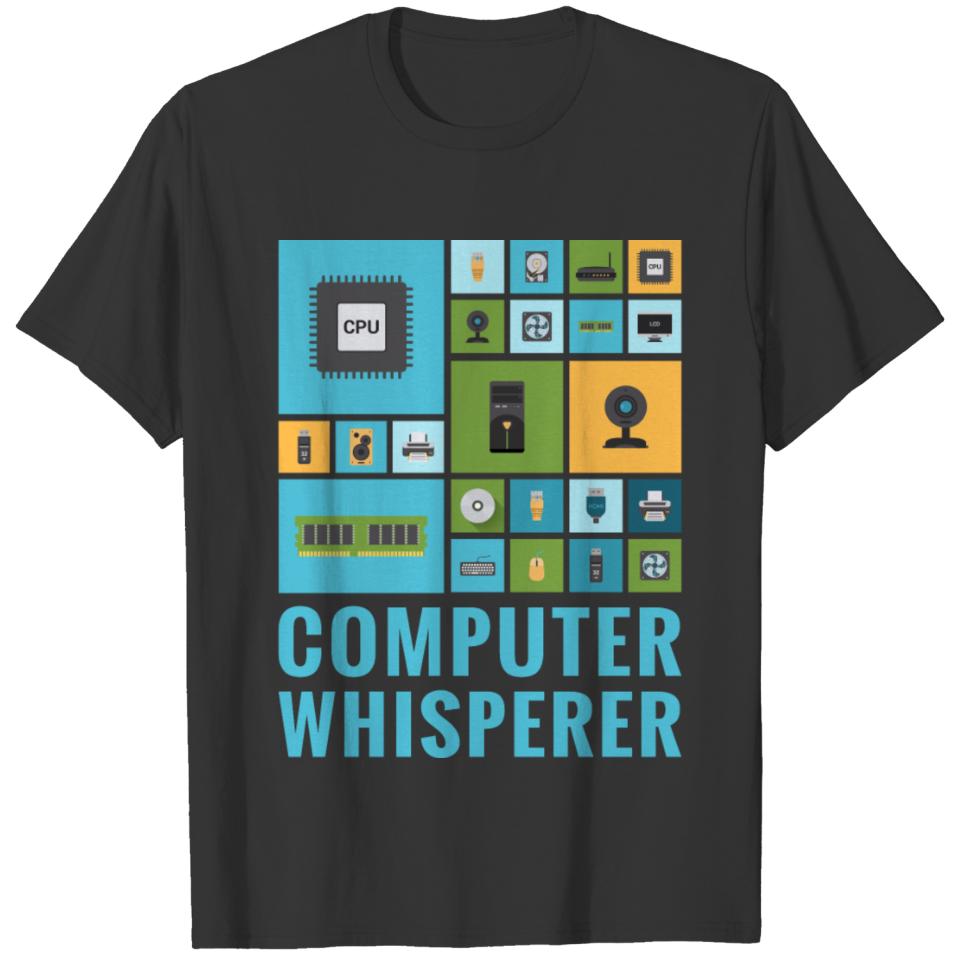 Computer Whisperer Funny IT Tech Support Help Desk T-shirt