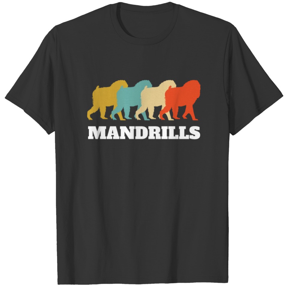 Retro Vintage Mandrill Design T-shirt