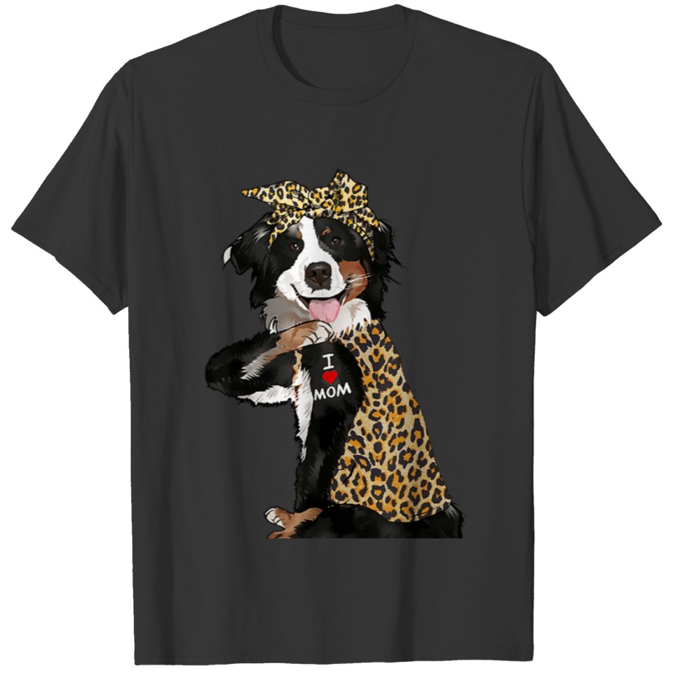 I Love Mom Tattoo Funny Bernese Mountain Dog With T Shirts