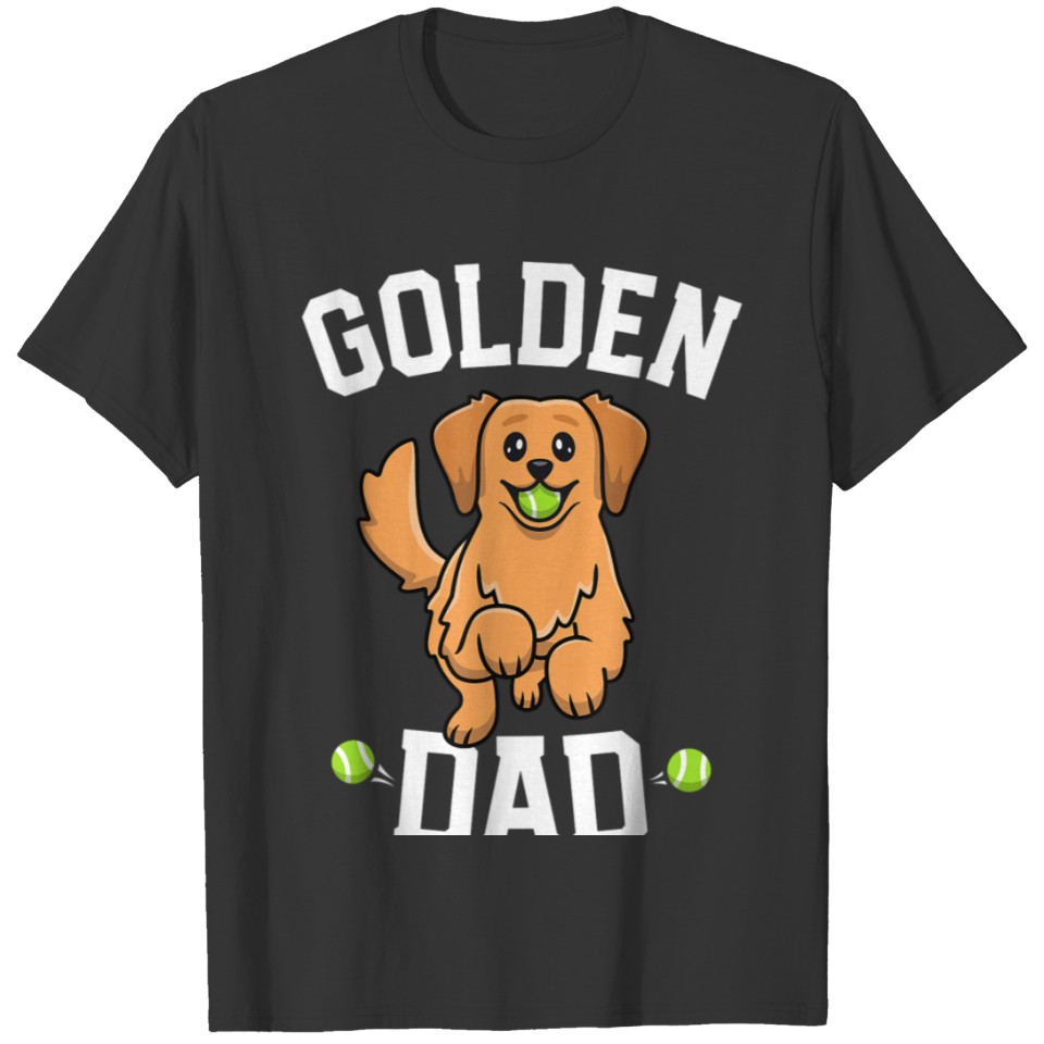 Golden Retriever Dad Dog Papa Dogfather Kawaii Lif T-shirt