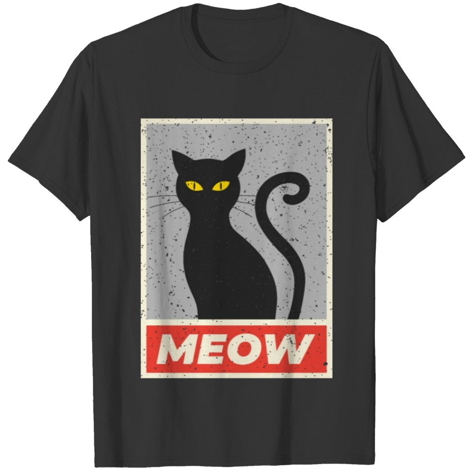 Meow stylish Vintage cat T-shirt