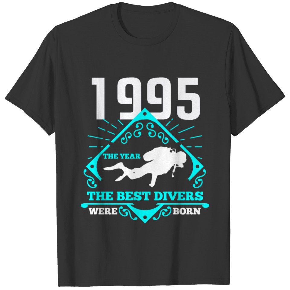 Scuba Diving 1995 Birthday Present Diver Gift T-shirt
