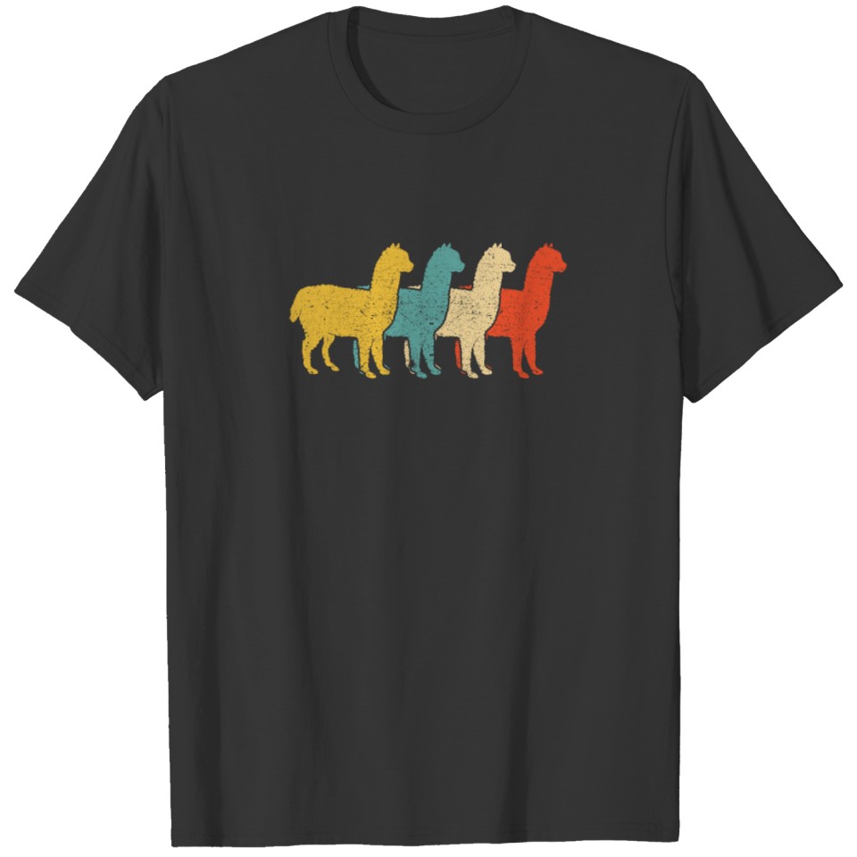 Vintage Retro Pop Art Llama Animal Gift T Shirts