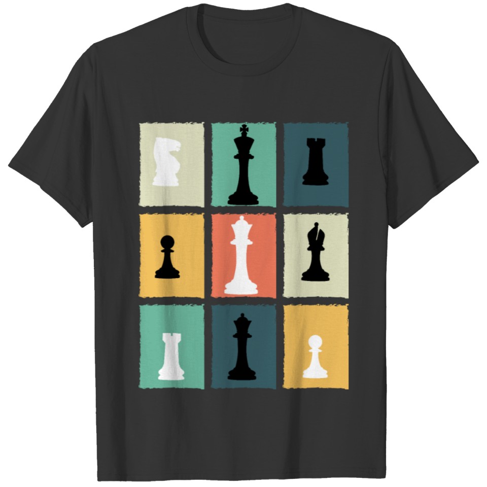 Vintage Chess Horse Queen Pawn King Bishop T-shirt