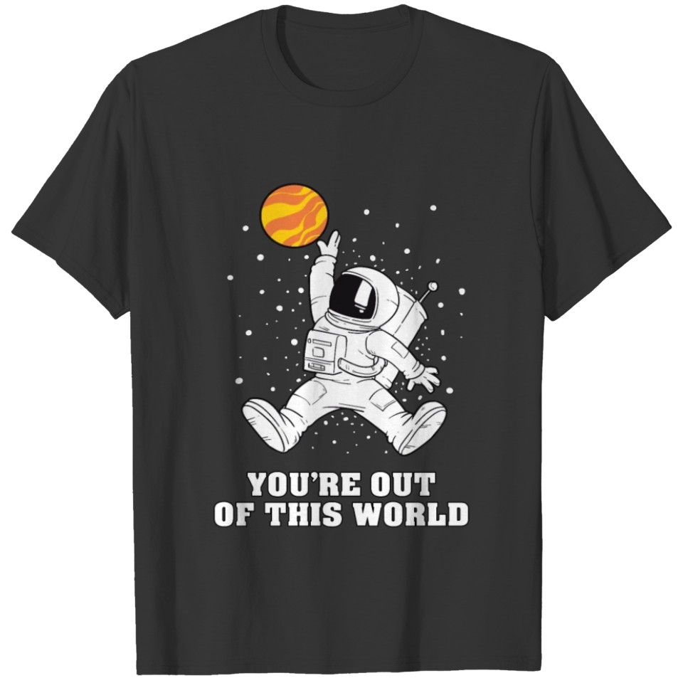 Astronaut Basketball Ball Sports Mars Space Suit T-shirt
