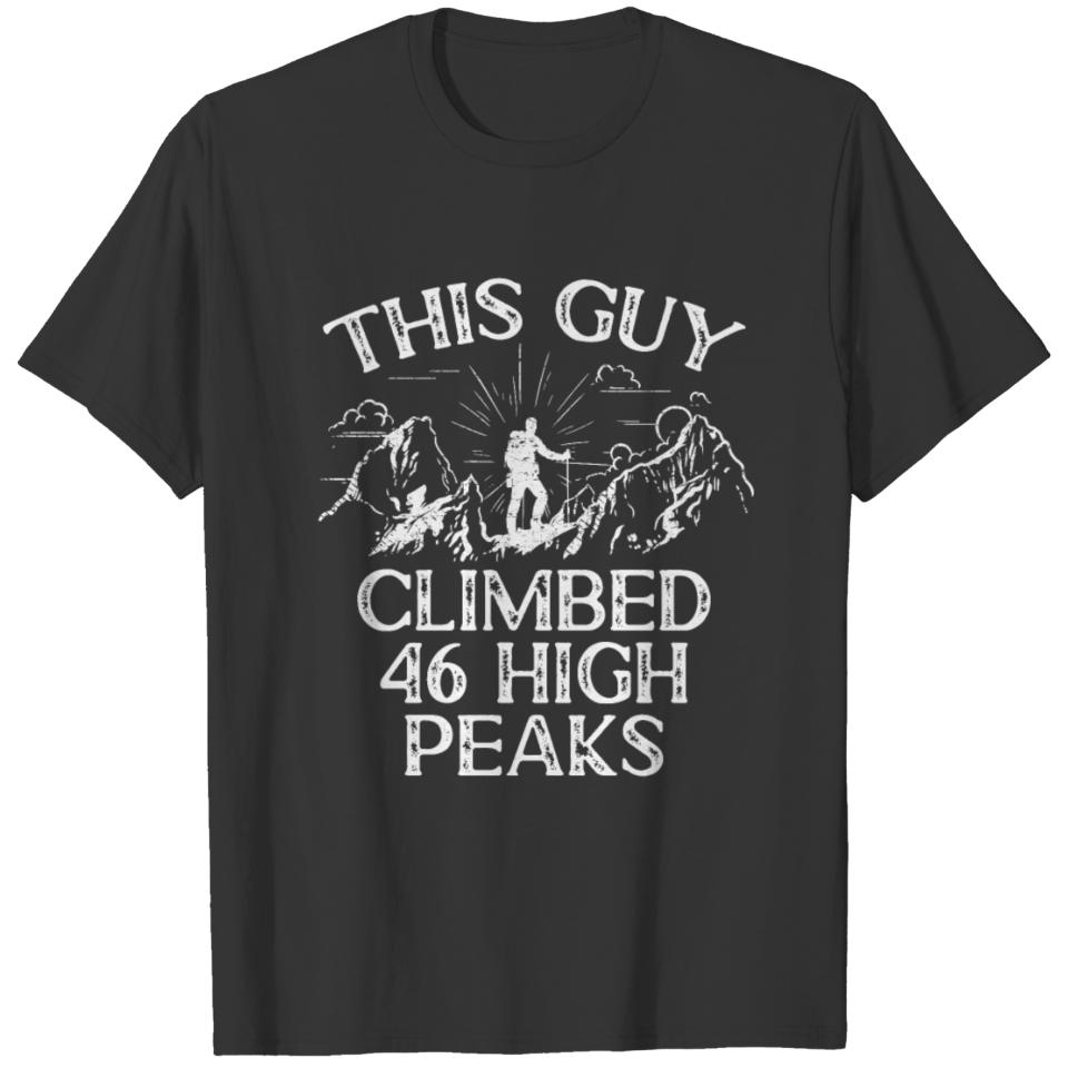 This Guy Climbed 46 High Peaks Trekking Climbing T-shirt