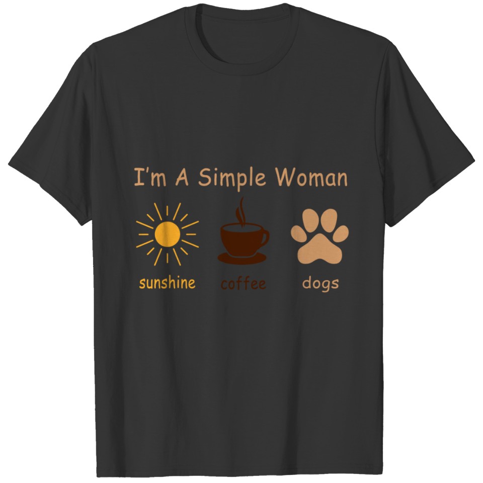 Simple woman dogs saying gift pet T-shirt