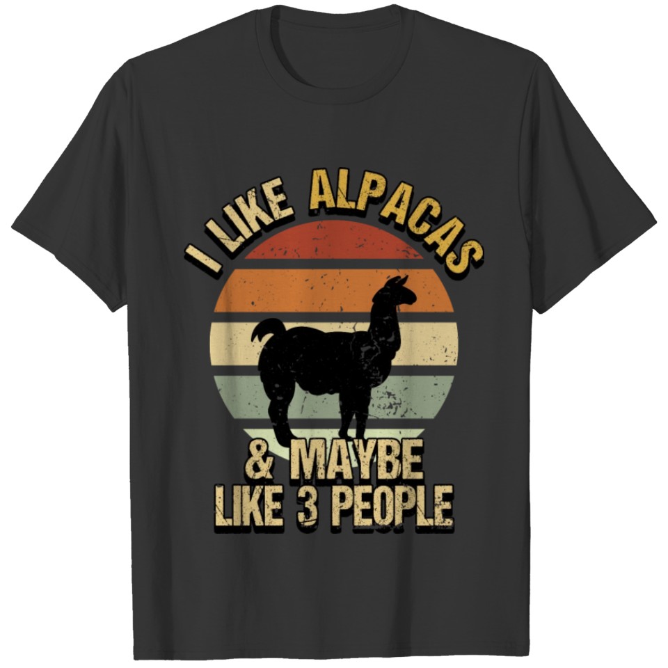 I like Alpacas - Llama Cute Fluffy Llama T Shirts