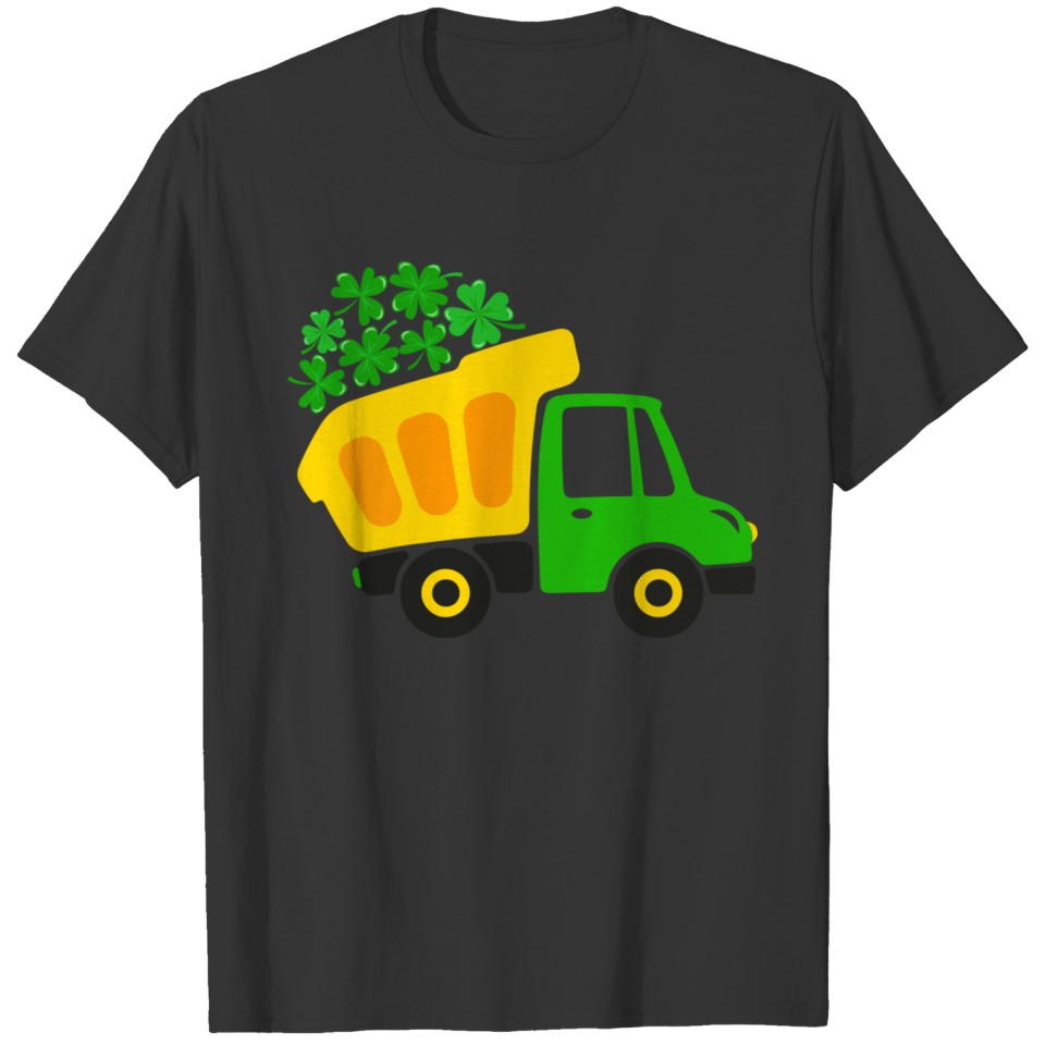 Kids Dump Truck Full Of Shamrock Patrick s Day T-shirt