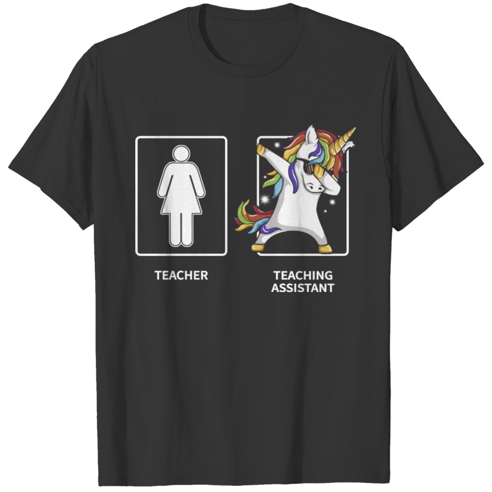 teacher assistant unicorn T-shirt