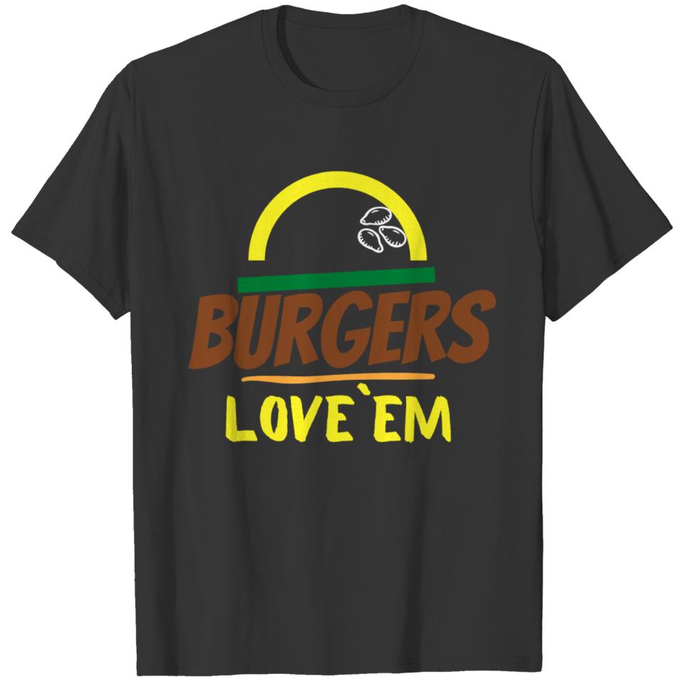 hamburger love design T-shirt
