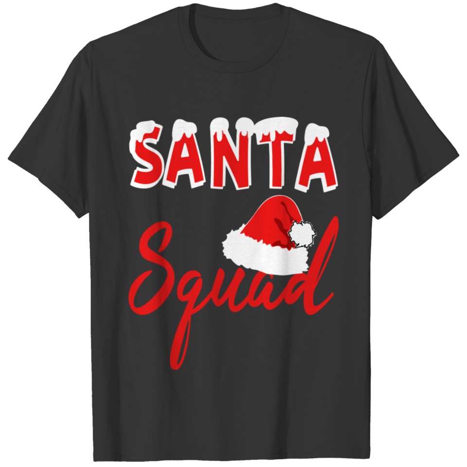 Santa Squad Family Matching T Shirts