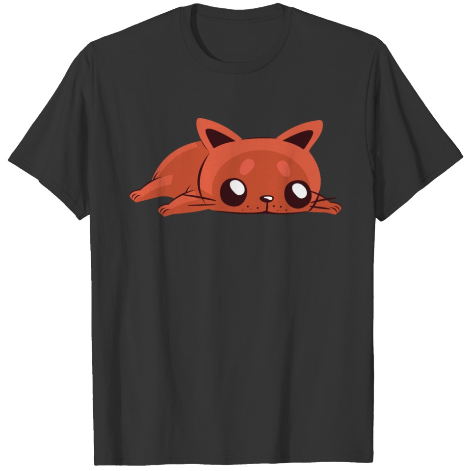 Bored cartoon cat cute cats design T-shirt