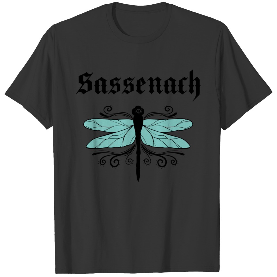 Sassenach Dragonfly Outlander Amber Blue Long Slee T Shirts