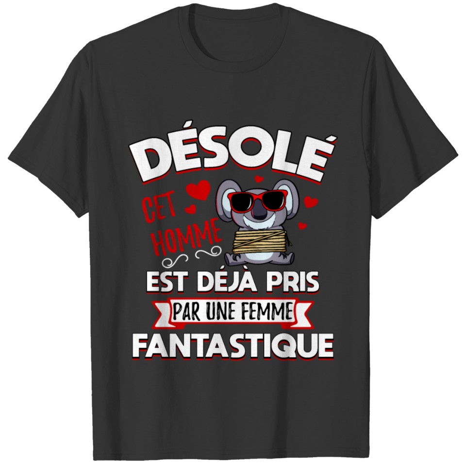 Saint-Valentin Homme Cadeau Humour Mariage T-shirt