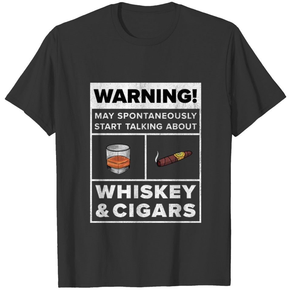 Mens Funny Whiskey Cigar Smoke Gift I Whisky T-shirt