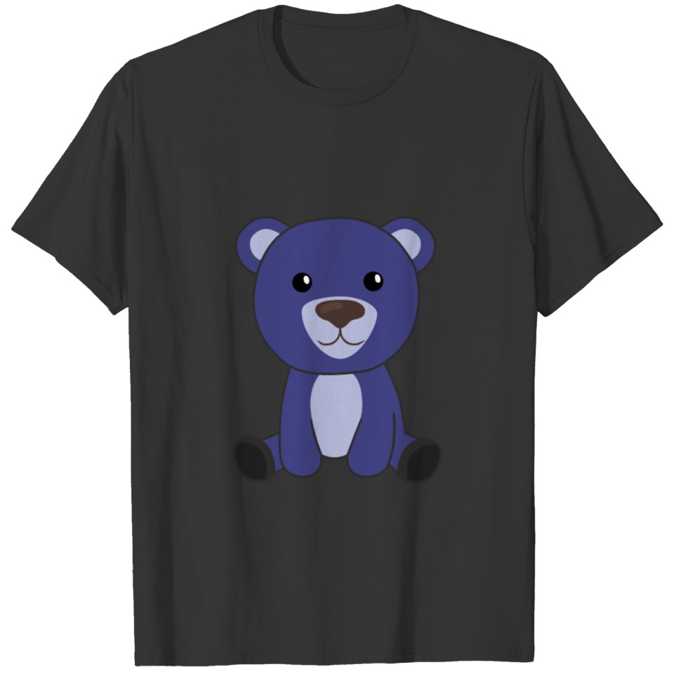 Blue Bear Colorful Bears Cute Animals Teddy Bears T-shirt