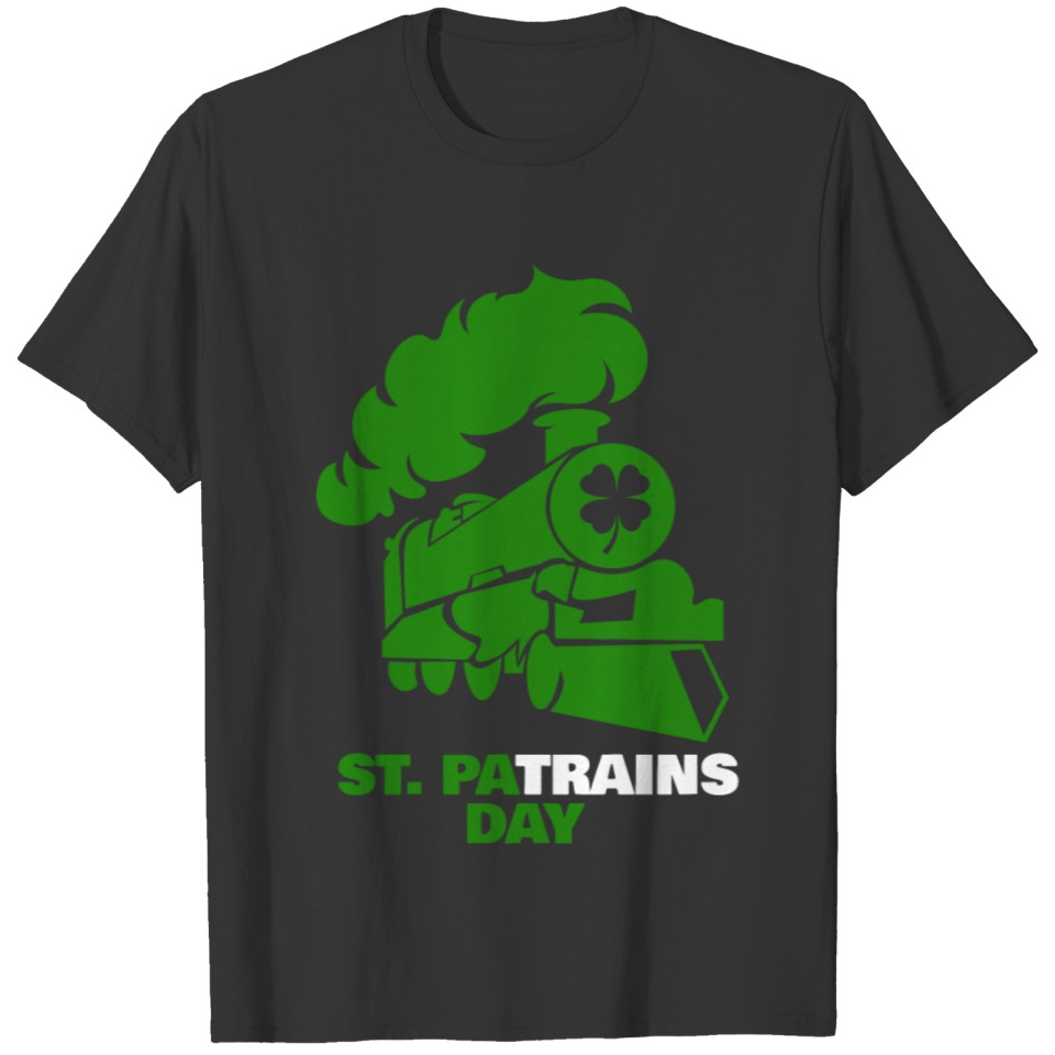 Train Lovers Locomotive Shamrock Paddys Day St T Shirts