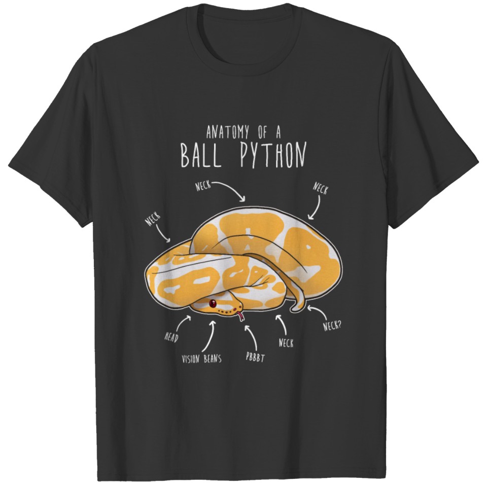 Anatomy of an Albino Ball Python T-shirt
