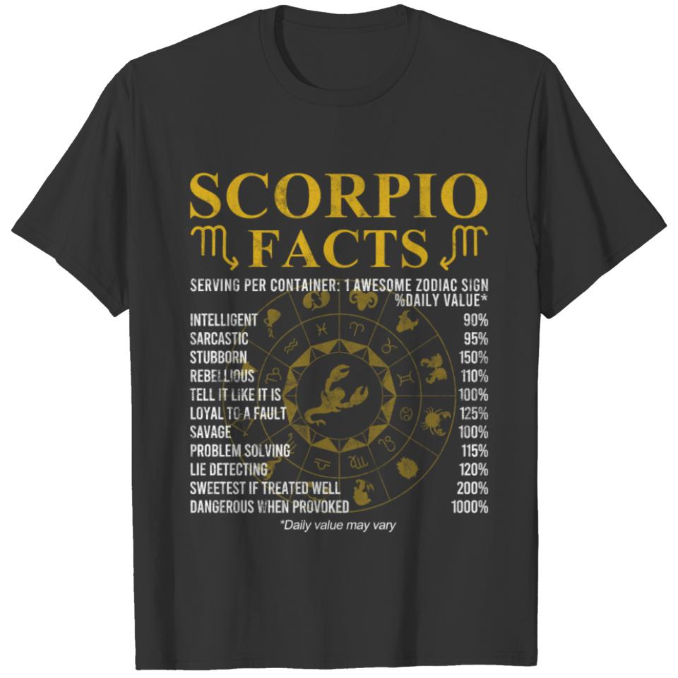 Scorpio Facts Horoscope Gift a Birthday Celebrant T-shirt