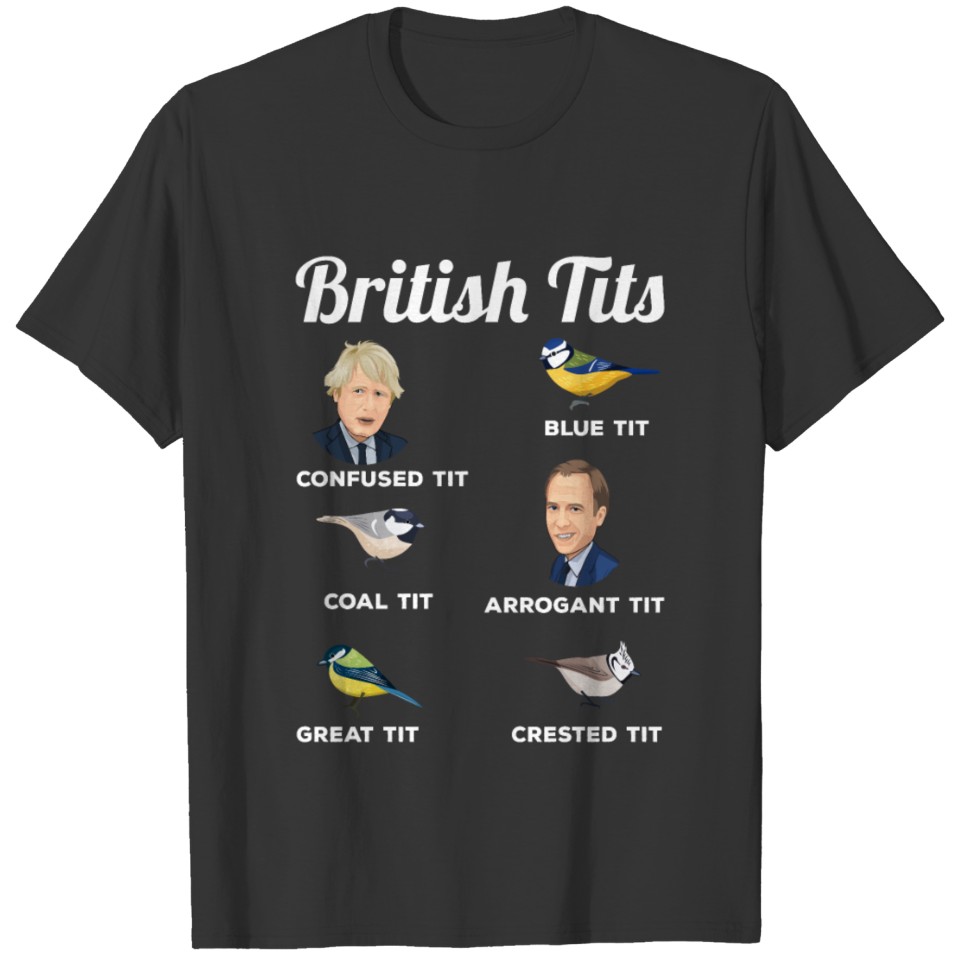 British Tits Funny Bird watching Gift T-shirt