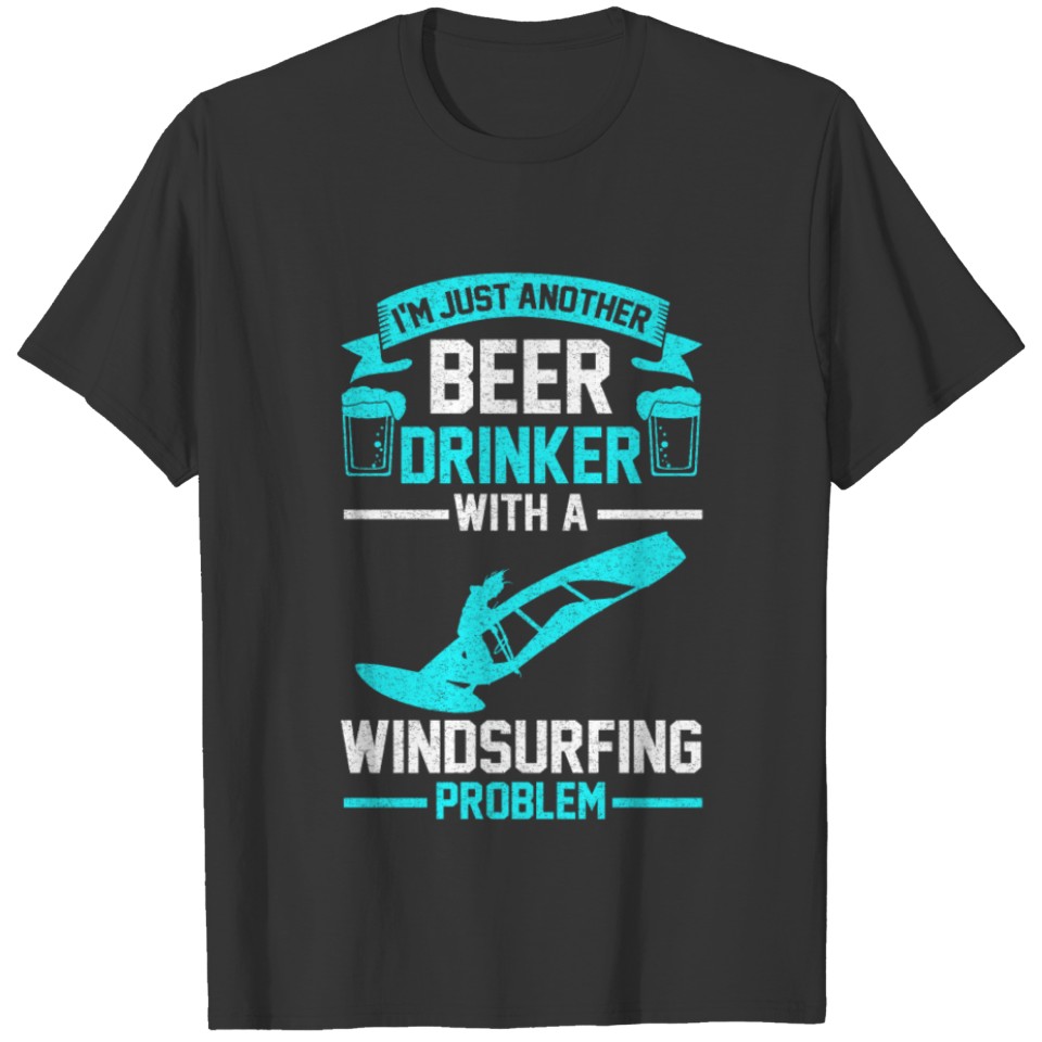Windsurfing Beer Surfer Gift T-shirt