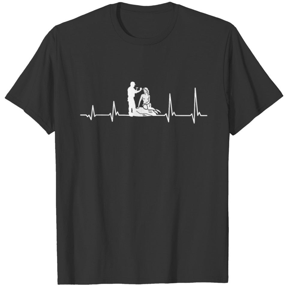 Stonemason Heartbeat Sculptor Motif T-shirt