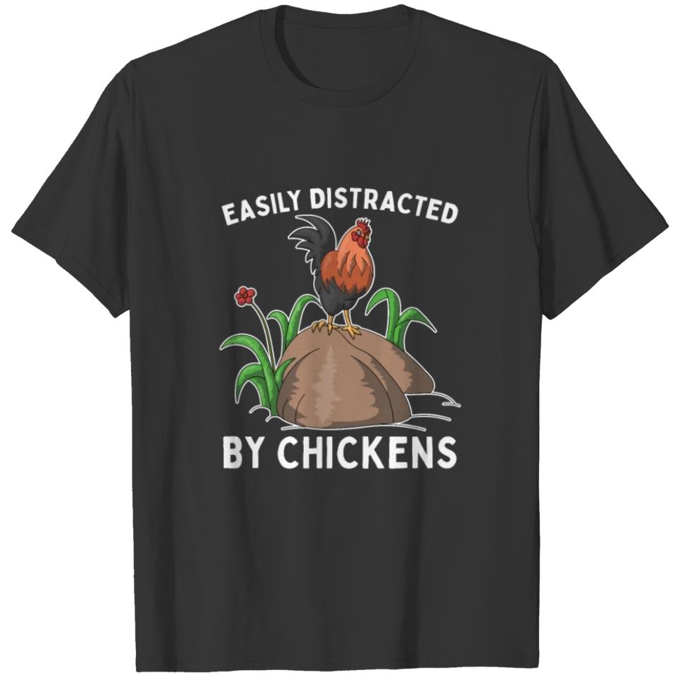 farmer chicken farm chickens T-shirt