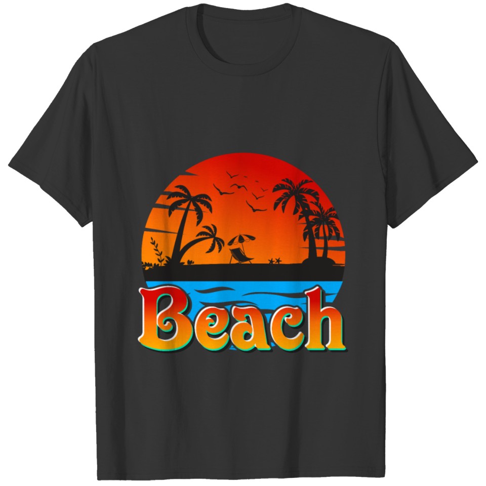 Enjoy summer at the seaside with waves T-shirt