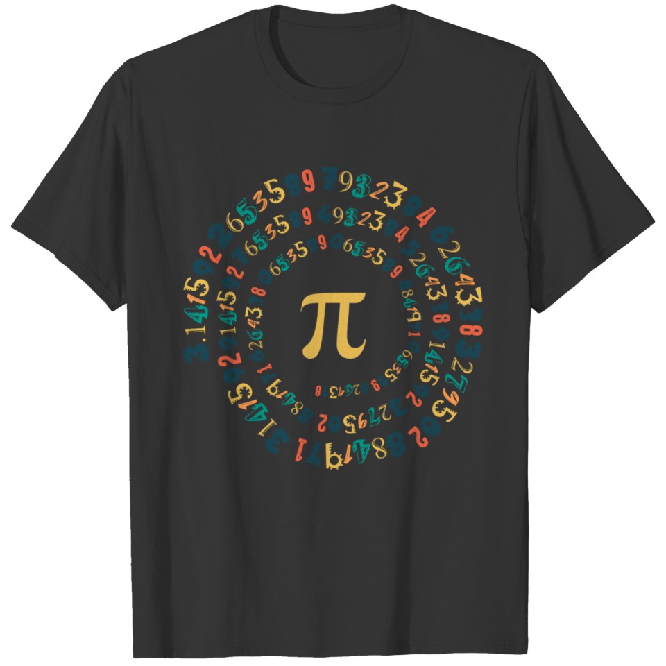Pi Spiral Day Math Nerd Vintage T Shirts