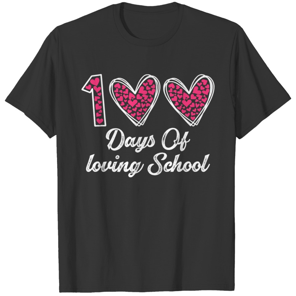 100 Days Of Loving School 100 Days Of School Heart T-shirt
